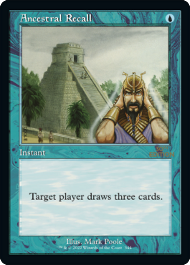 Image of Ancestral Recall (Retro Frame) (30A-344) - 30th Anniversary Edition