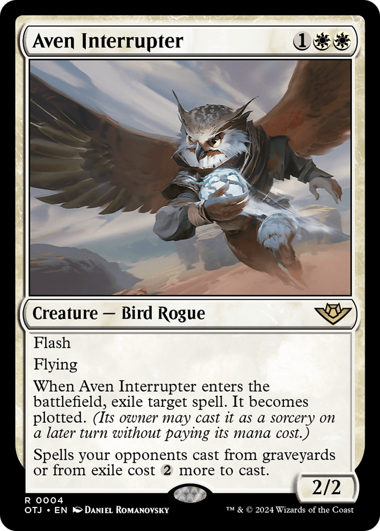 Image of Aven Interrupter (OTJ-004) - Outlaws of Thunder Junction Foil