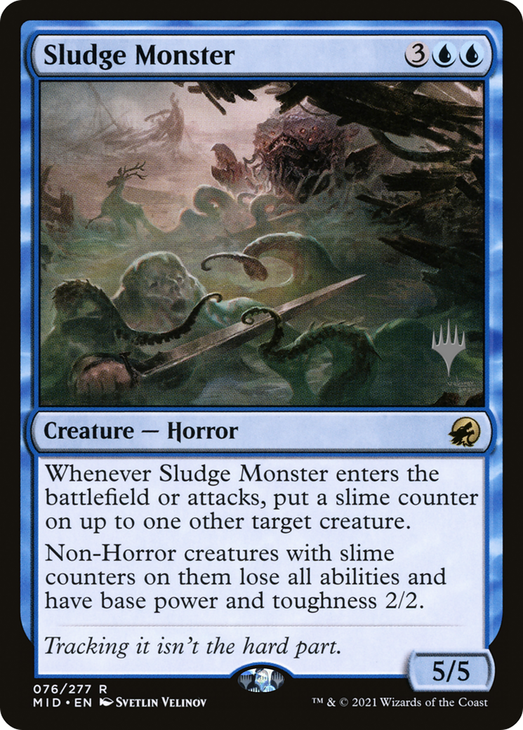 Image of Sludge Monster (PPMID-076) - Innistrad: Midnight Hunt Promos Foil