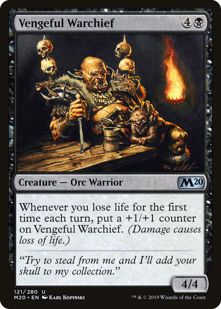 Image of Vengeful Warchief (M20-121) - Core Set 2020