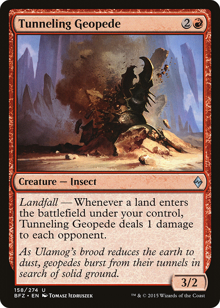 Image of Tunneling Geopede (BFZ-158) - Battle for Zendikar