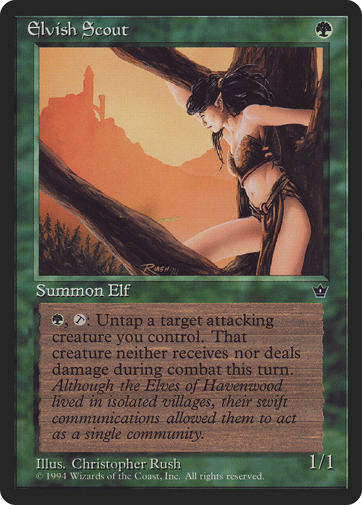 Image of Elvish Scout (Rush) (FEM-) - Fallen Empires