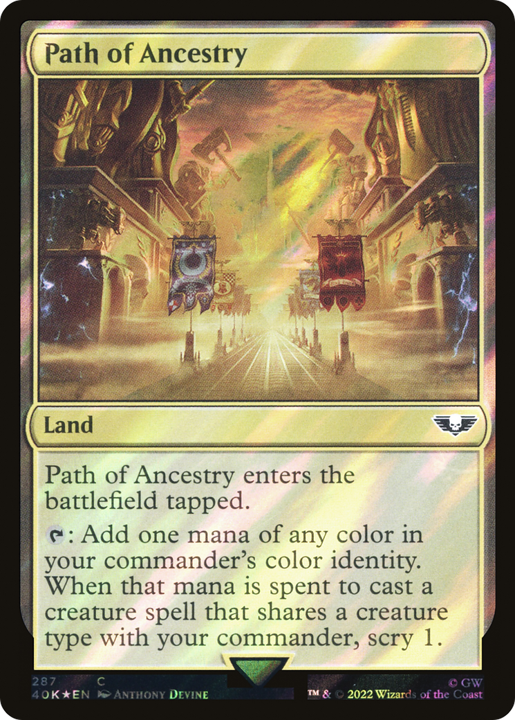 Image of Path of Ancestry (Surge Foil) (40K-287) - Warhammer 40,000 Commander Foil
