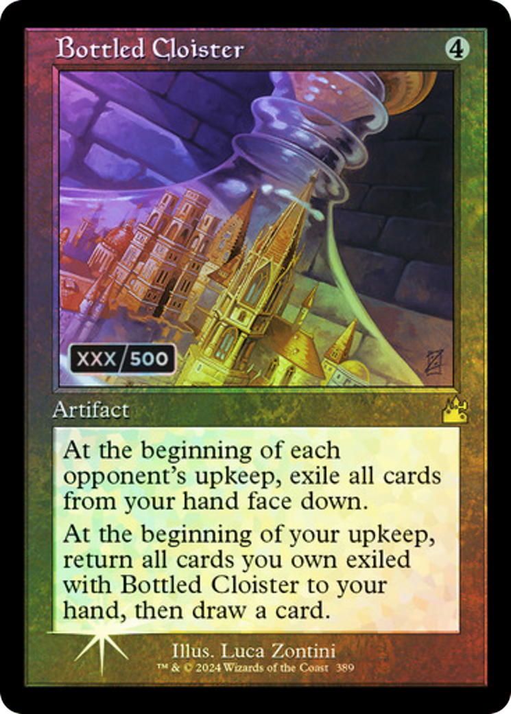 Image of Bottled Cloister (Retro Frame) (Serial Numbered) (RVR-389) - Ravnica Remastered Foil