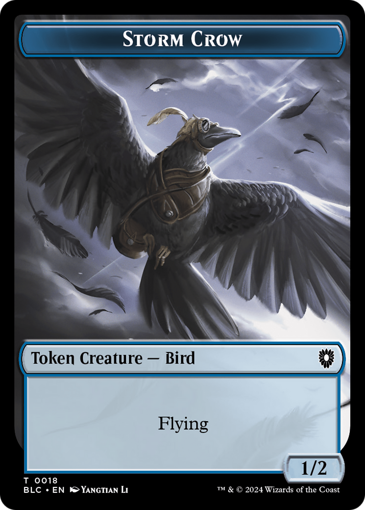 Image of Storm Crow (TBLC-018) - Bloomburrow Commander Tokens Foil