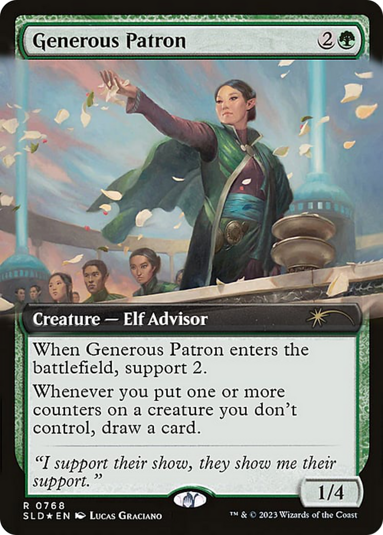 Image of Generous Patron (Extended Art) (SLD-768) - Secret Lair Drop: (Extended Art) Foil