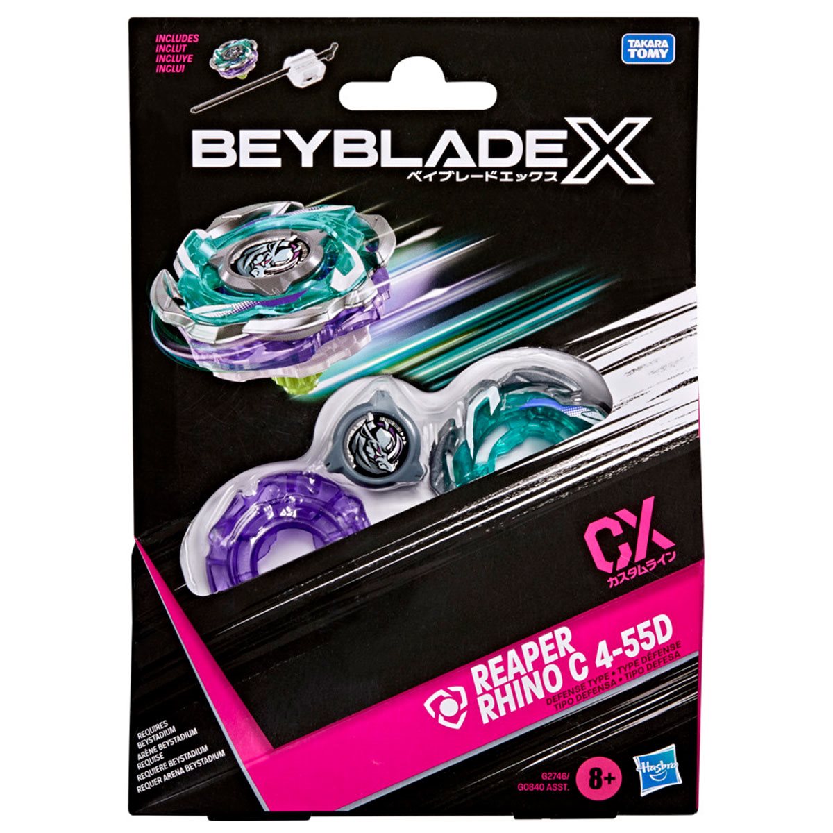 Image of Beyblade X Reaper Rhino C 4-55D CX Starter Pack Set