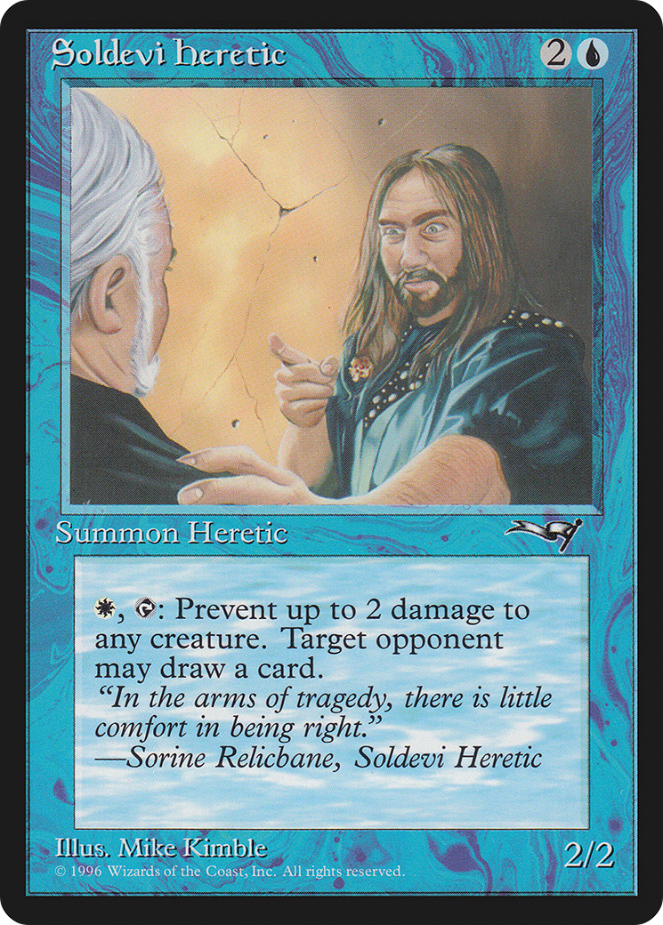 Image of Soldevi Heretic (Blue Robe) (ALL-050) - Alliances