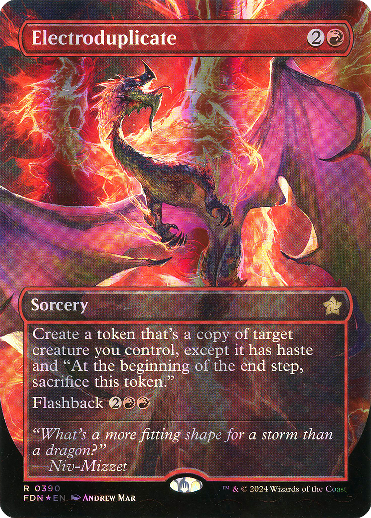 Image of Electroduplicate (Borderless) (Mana Foil) (FDN-390) - Foundations (Borderless) Foil