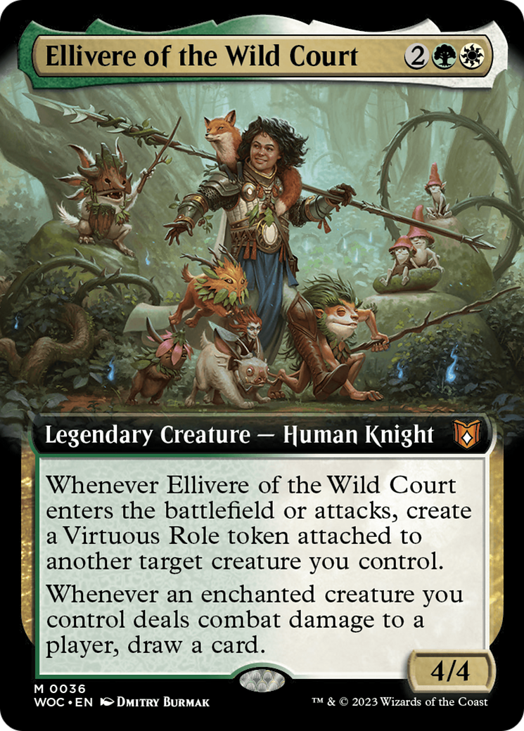 Image of Ellivere of the Wild Court (Extended Art) (WOC-036) - Wilds of Eldraine Commander: (Extended Art)