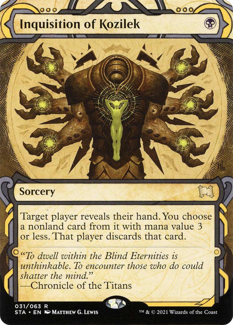 Image of Inquisition of Kozilek (STA-031) - Strixhaven Mystical Archive: (Showcase) (Borderless) Etched Foil
