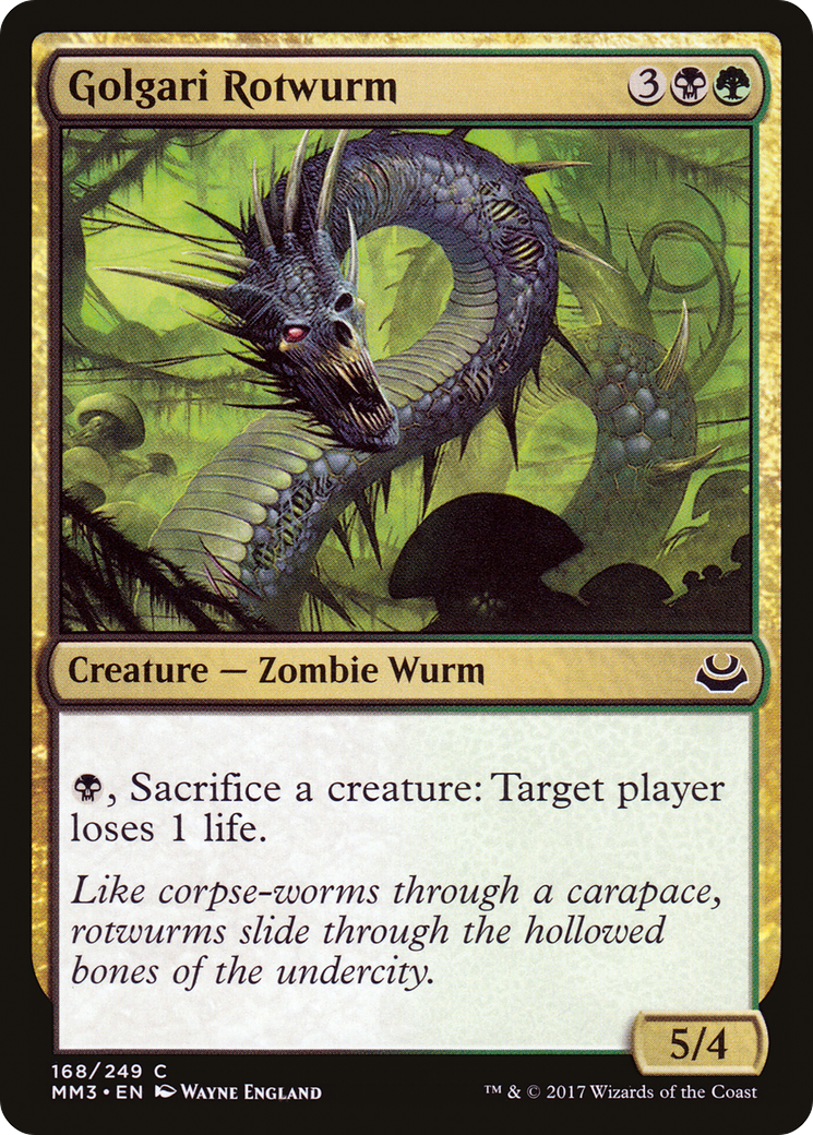 Image of Golgari Rotwurm (MM3-168) - Modern Masters 2017