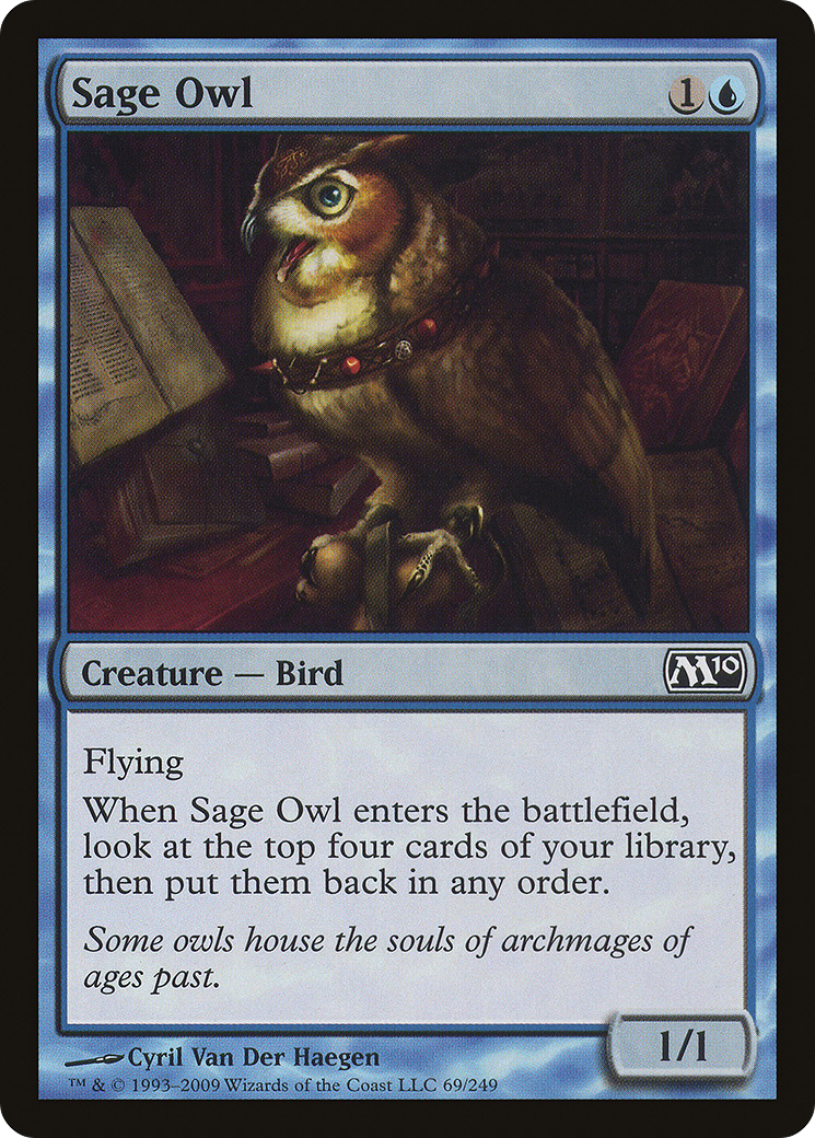 Image of Sage Owl (M10-069) - Magic 2010 Foil