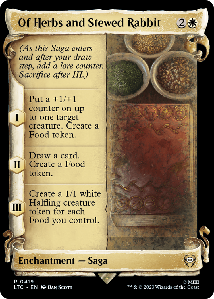 Image of Of Herbs and Stewed Rabbit (Showcase Scrolls) (LTC-419) - Tales of Middle-earth Commander: (Showcase)