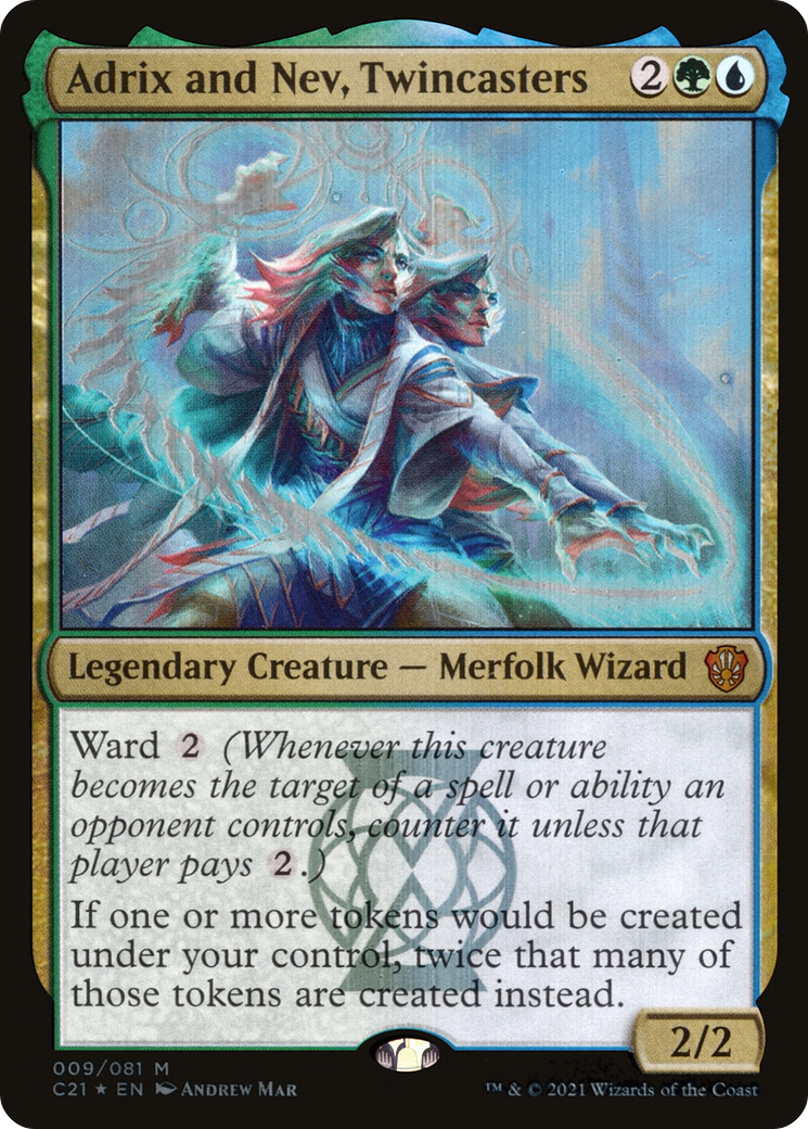 Image of Adrix and Nev, Twincasters (C21-009) - Commander 2021 Foil