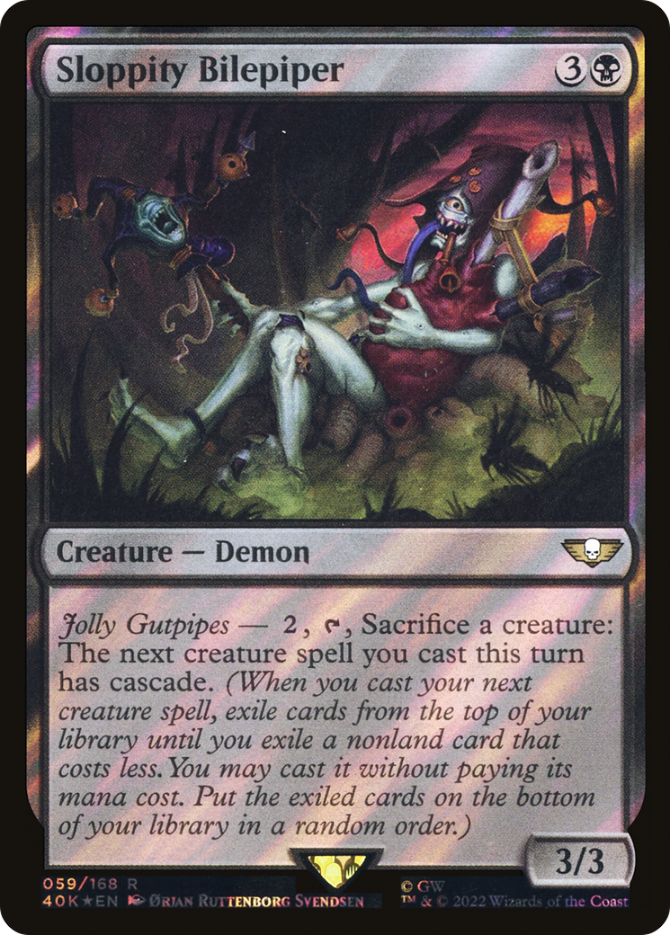Image of Sloppity Bilepiper (Surge Foil) (40K-059) - Warhammer 40,000 Commander Foil