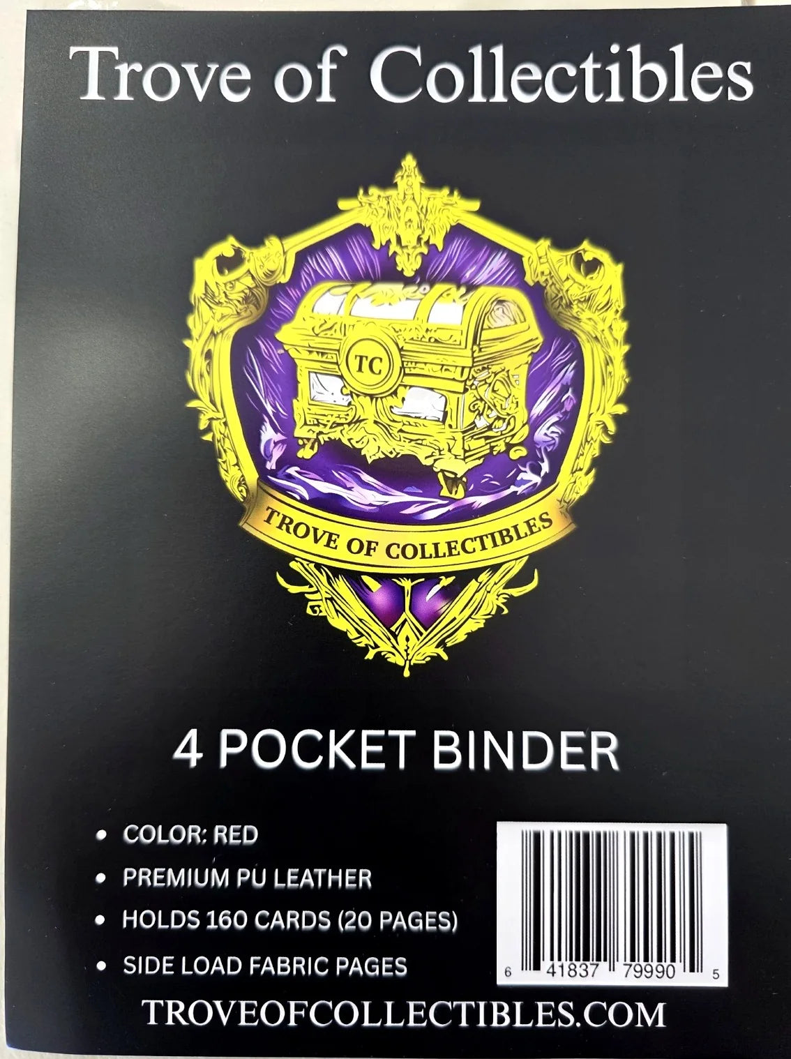 Image of TroveOfCollectibles 4 Pocket Binder Red