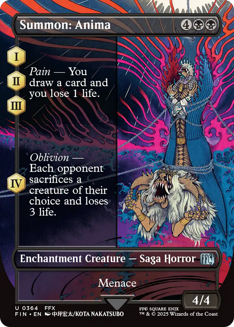 Image of Summon: Anima (Borderless) (FIN-364) - FINAL FANTASY: (enchantment) (Borderless) Foil