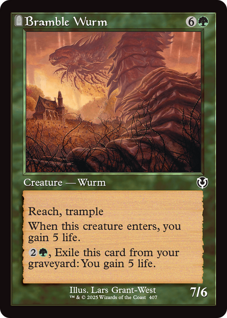 Image of Bramble Wurm (Retro Frame) (INR-407) - Innistrad Remastered