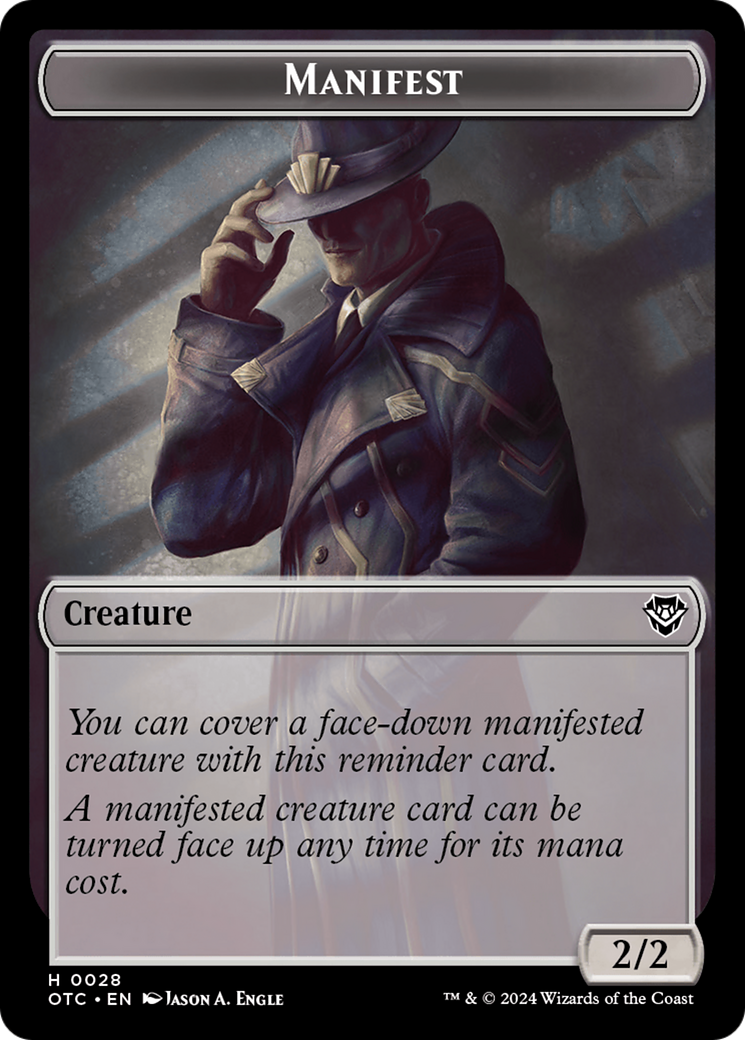 Image of Manifest (TOTC-028) - Outlaws of Thunder Junction Commander Tokens Foil
