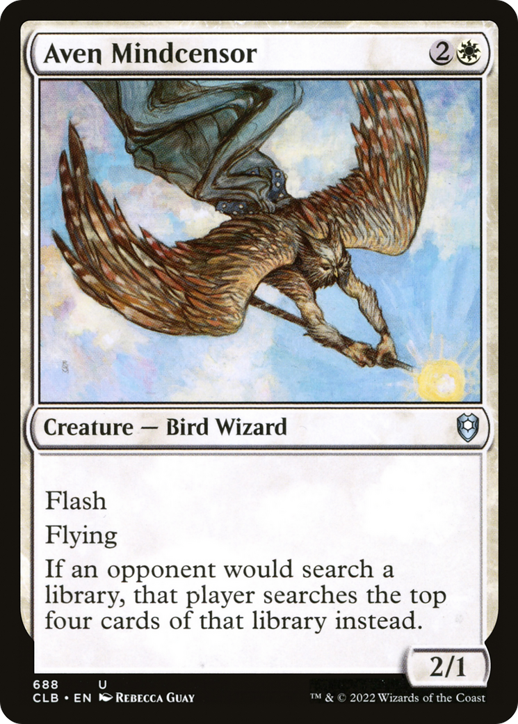 Image of Aven Mindcensor (CLB-688) - Commander Legends: Battle for Baldur's Gate