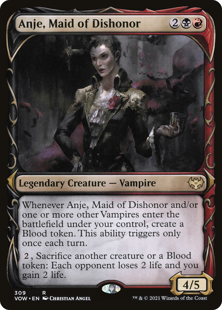 Image of Anje, Maid of Dishonor (Showcase) (VOW-309) - Innistrad: Crimson Vow: (Showcase)