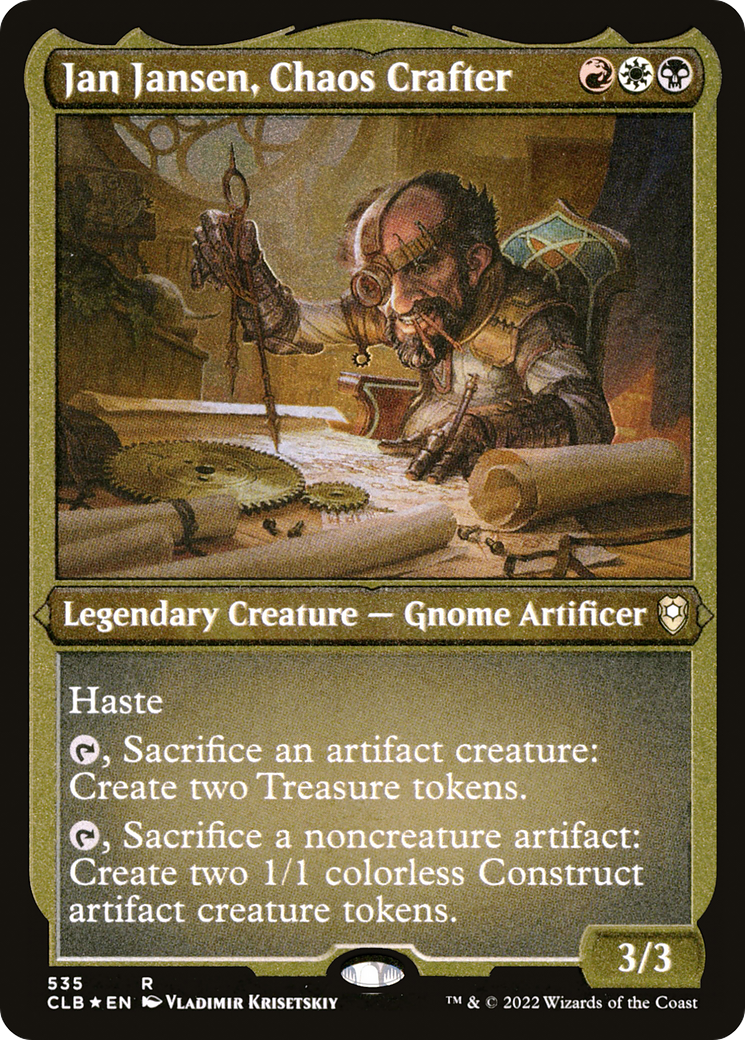 Image of Jan Jansen, Chaos Crafter (CLB-535) - Commander Legends: Battle for Baldur's Gate Etched Foil