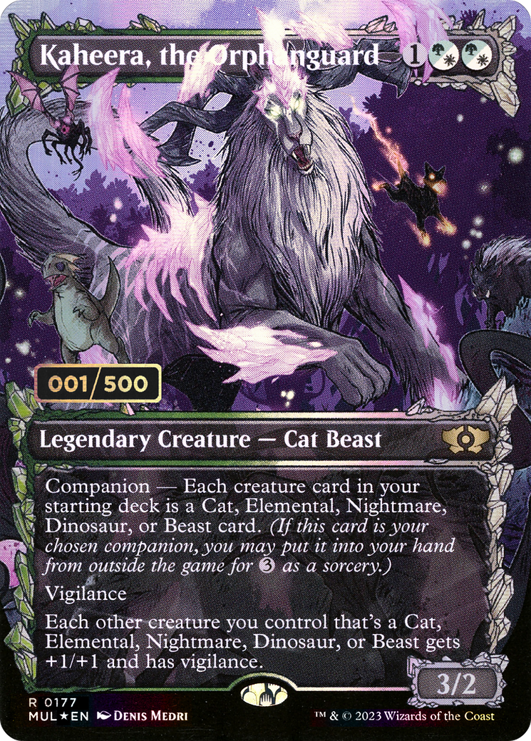 Image of Kaheera, the Orphanguard (Serial Numbered) (MUL-177) - Multiverse Legends: (Showcase) (Borderless) Foil