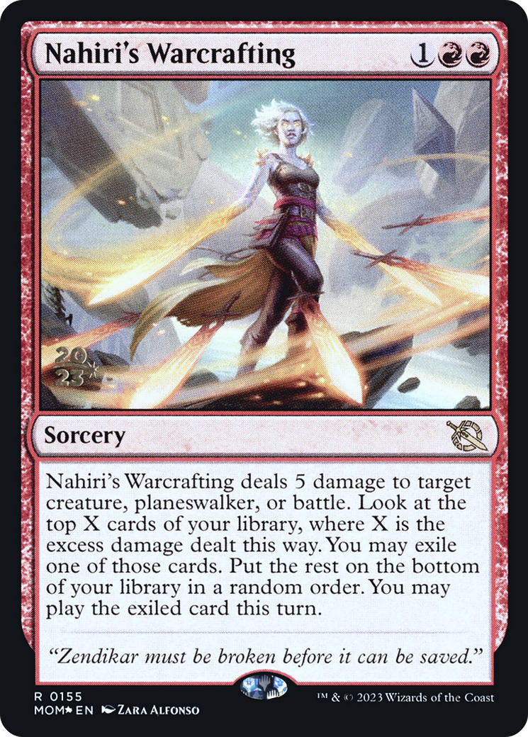 Image of Nahiri's Warcrafting (PRE-155) - March of the Machine Promos Foil