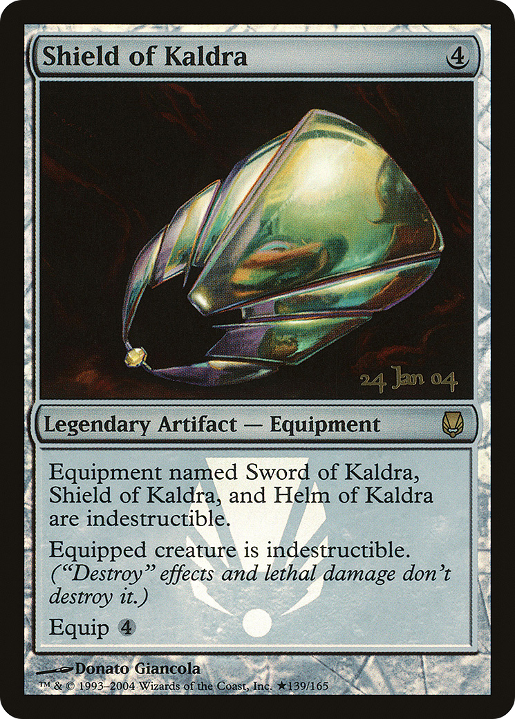 Image of Shield of Kaldra (PRE-139) - Darksteel Promos Foil
