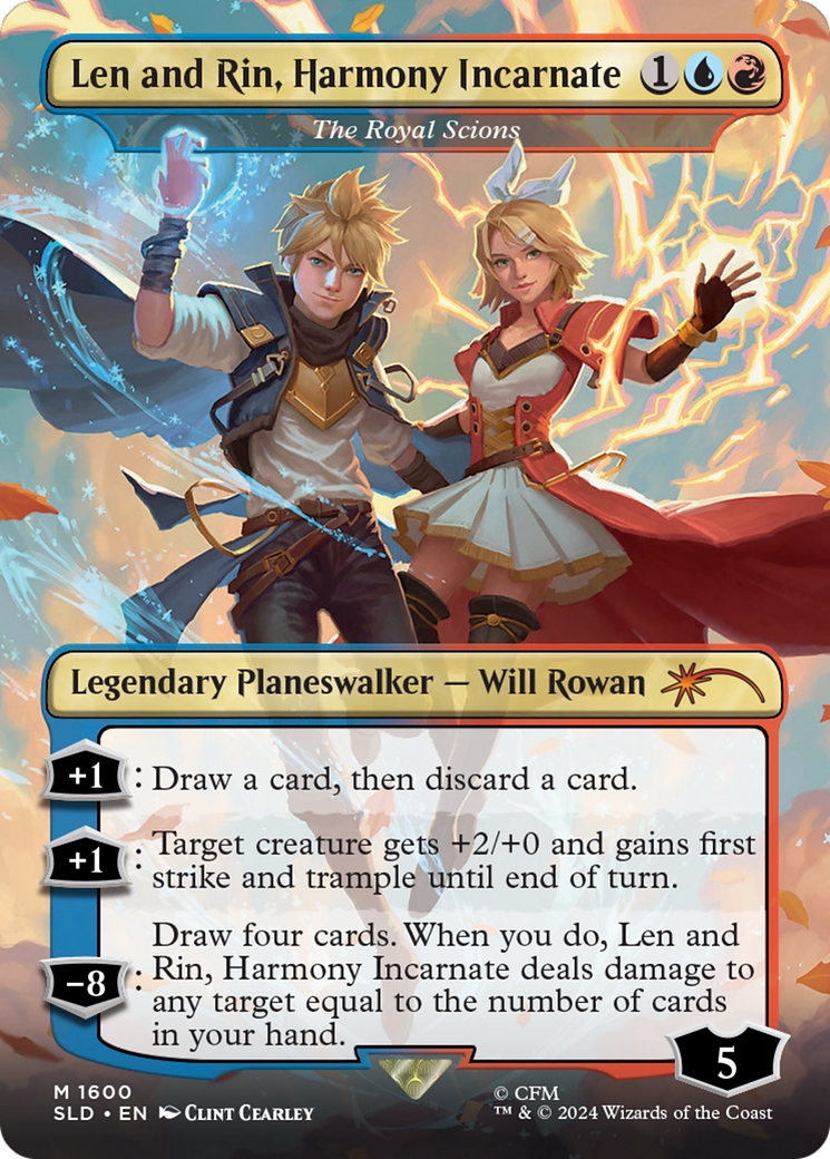 Image of The Royal Scions (SLD-1600) - Secret Lair Drop / Len and Rin, Harmony Incarnate (Borderless) Foil