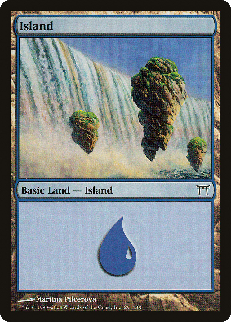 Image of Island (291) (CHK-291) - Champions of Kamigawa Foil