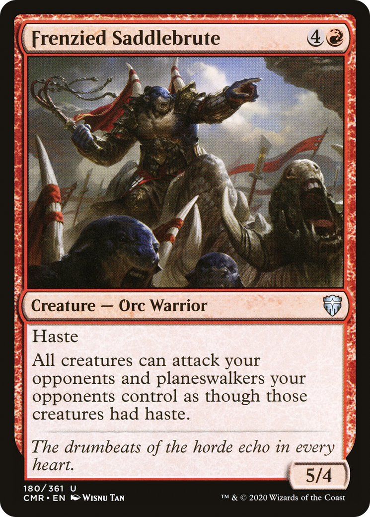 Image of Frenzied Saddlebrute (CMR-180) - Commander Legends Foil