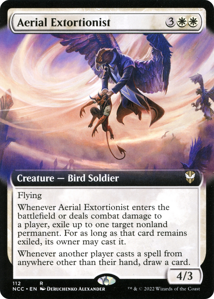 Image of Aerial Extortionist (Extended Art) (NCC-112) - New Capenna Commander: (Extended Art)