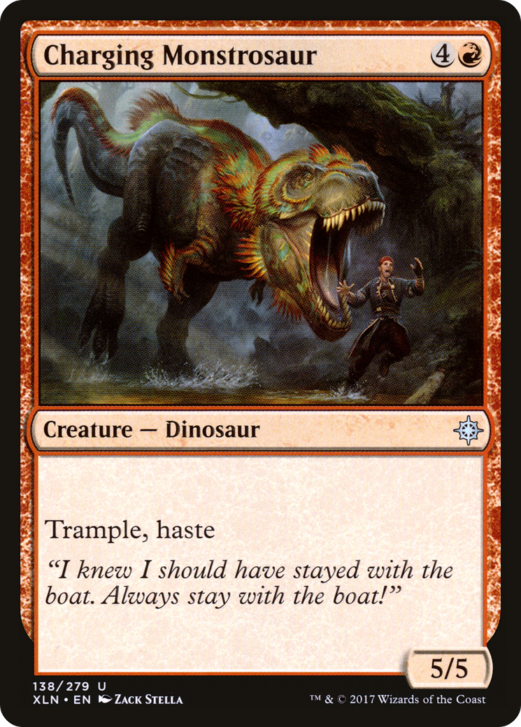 Image of Charging Monstrosaur (XLN-138) - Ixalan Foil