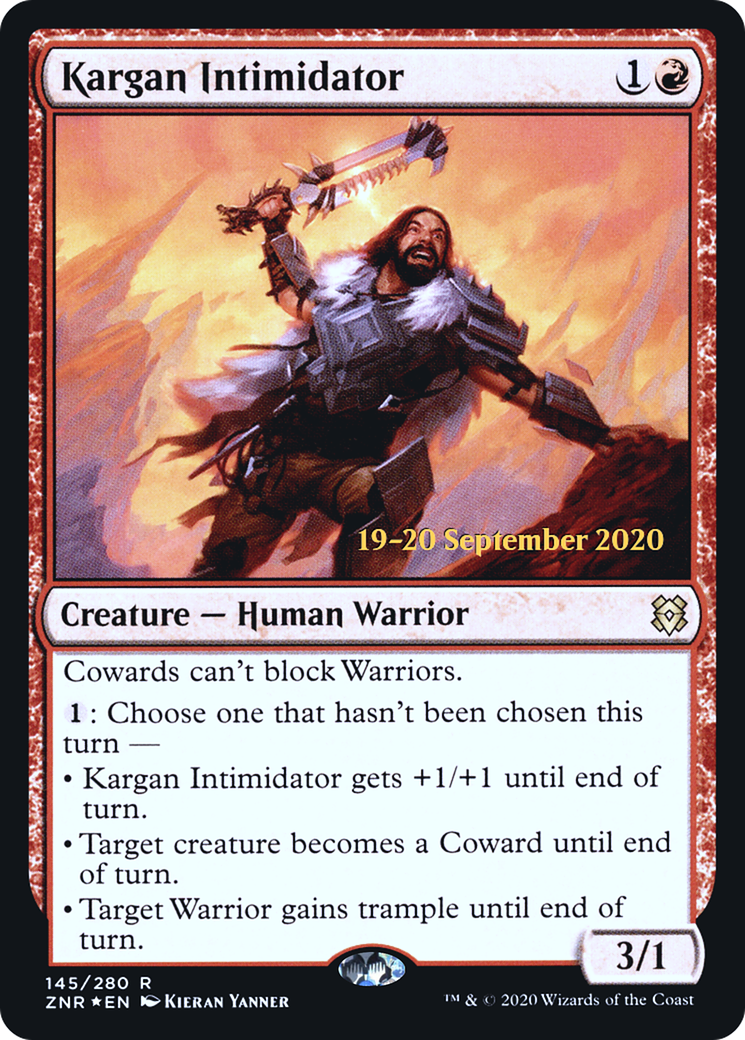 Image of Kargan Intimidator (PRE-145) - Zendikar Rising Promos Foil