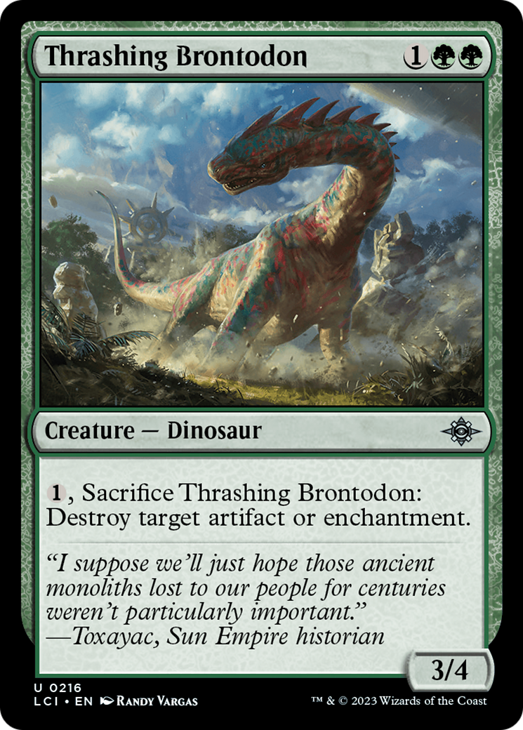 Image of Thrashing Brontodon (LCI-216) - The Lost Caverns of Ixalan