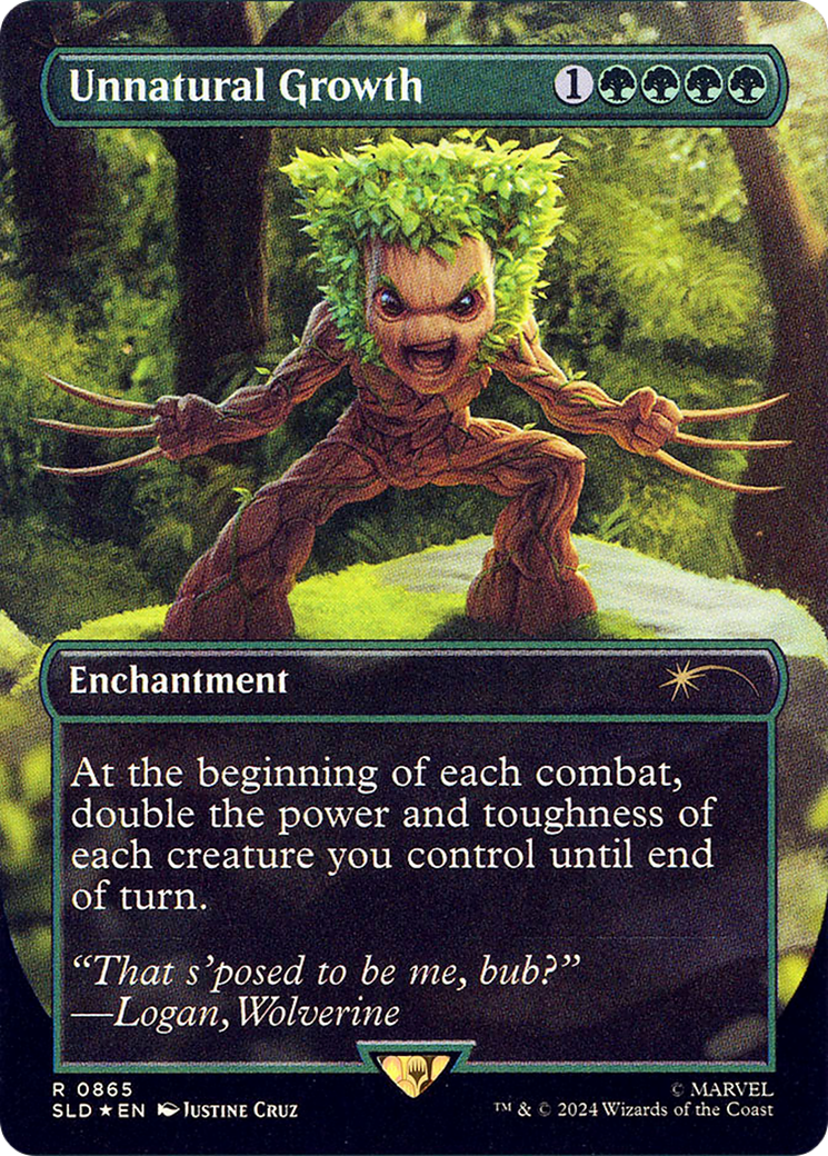 Image of Unnatural Growth (SLD-865) - Secret Lair Drop (Borderless) Foil