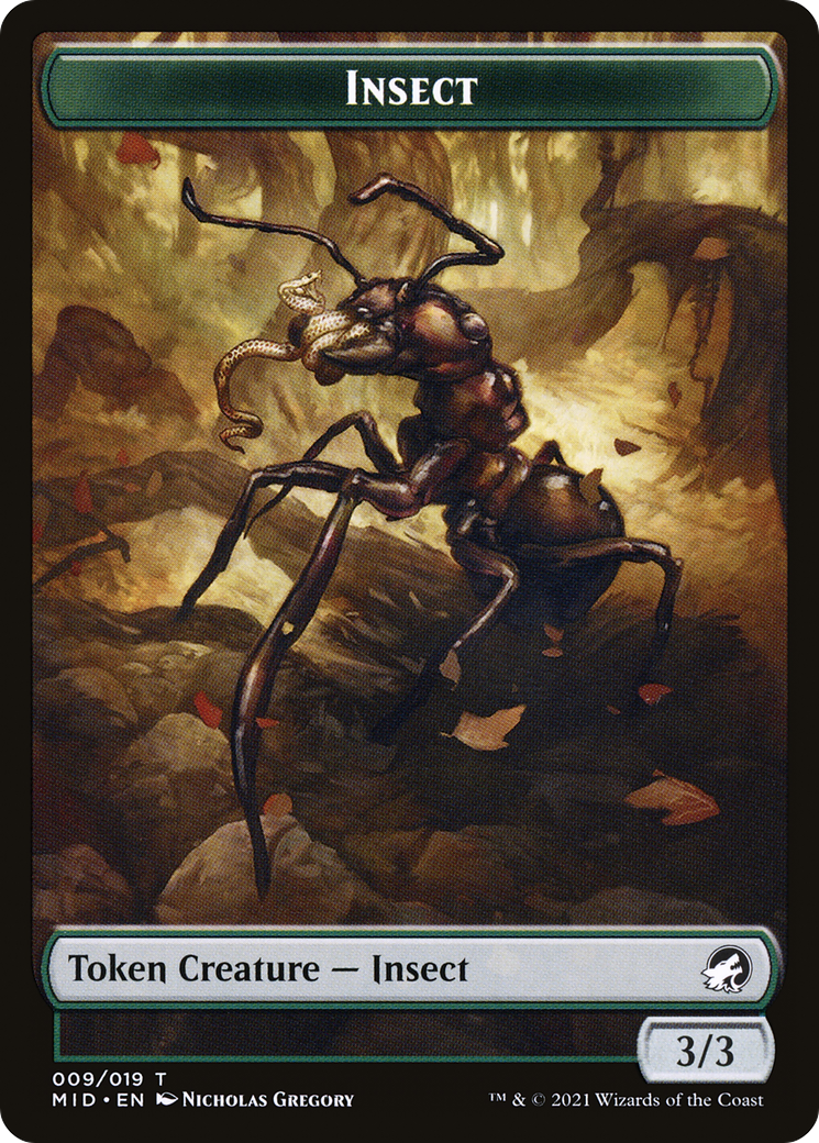 Image of Insect (TMID-009) - Innistrad: Midnight Hunt Tokens