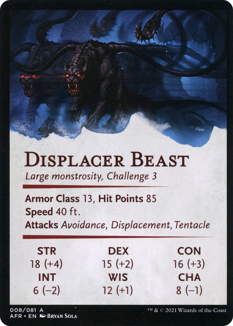 Image of Displacer Beast // Displacer Beast (AAFR-008) - Adventures in the Forgotten Realms Art Series (Borderless)