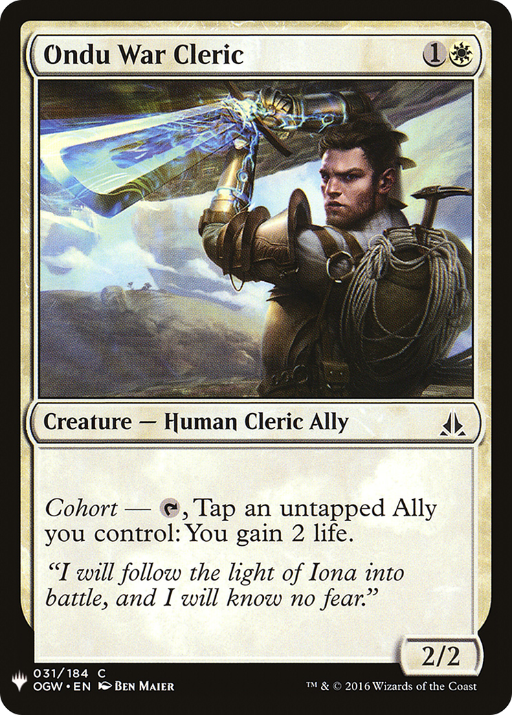 Image of Ondu War Cleric (LIST-OGW-31) - The List