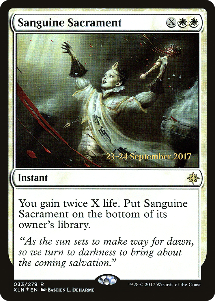 Image of Sanguine Sacrament (PRE-033) - Ixalan Promos Foil