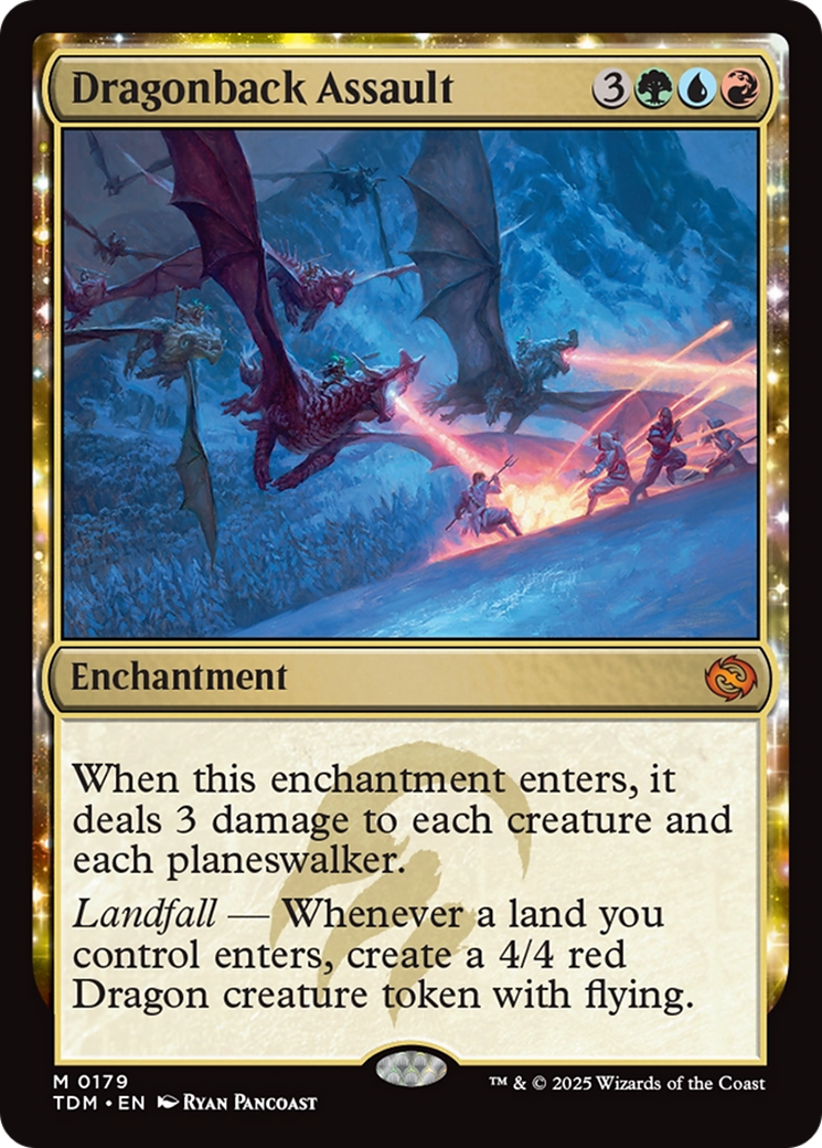 Image of Dragonback Assault (TDM-179) - Tarkir: Dragonstorm: (enchantment)