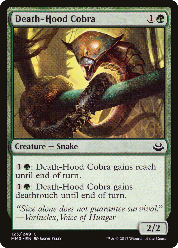 Image of Death-Hood Cobra (MM3-123) - Modern Masters 2017 Foil