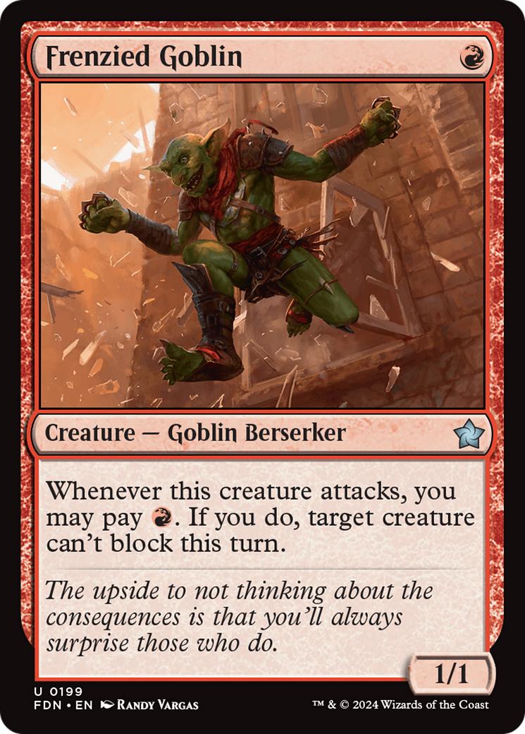 Image of Frenzied Goblin (FDN-199) - Foundations