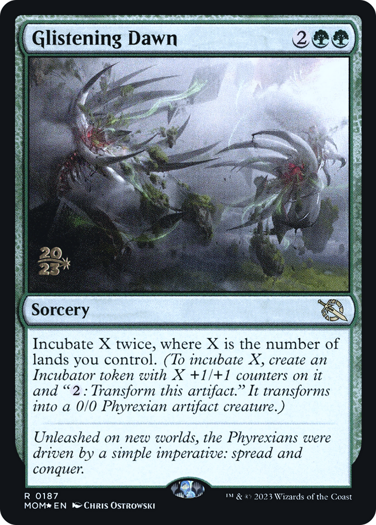 Image of Glistening Dawn (PRE-187) - March of the Machine Promos Foil