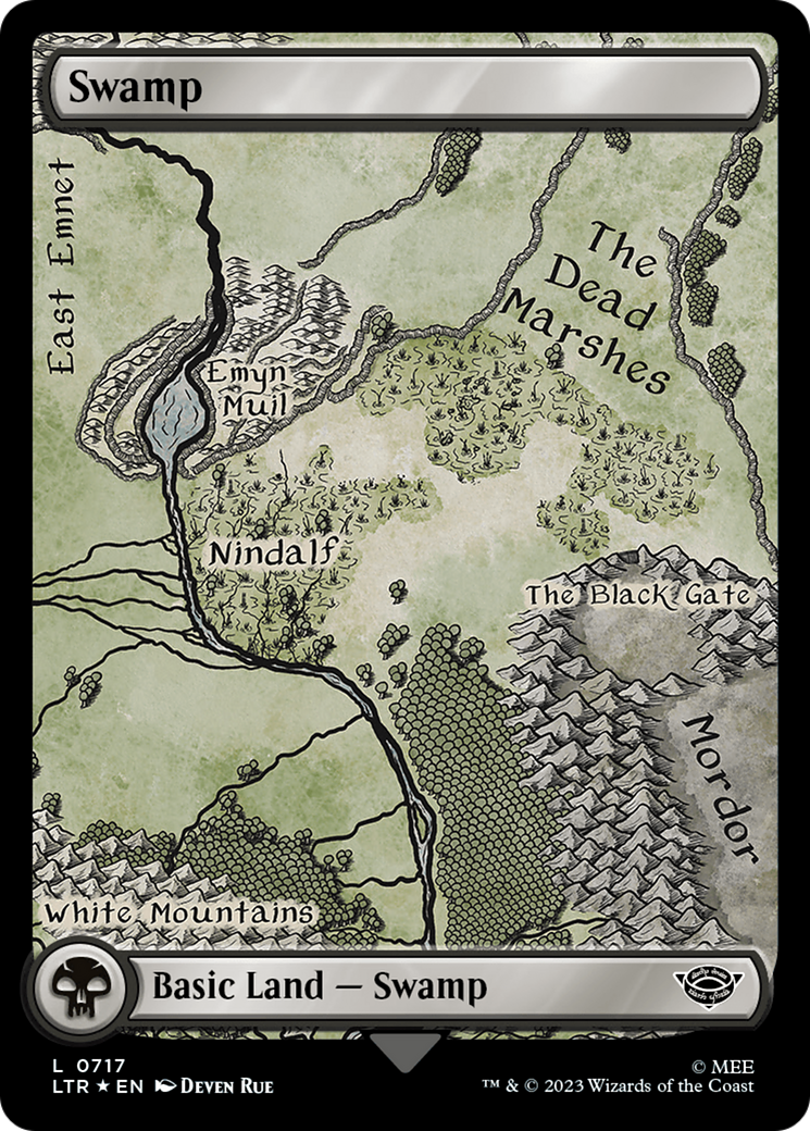 Image of Swamp (0717) (Surge Foil) (LTR-717) - The Lord of the Rings: Tales of Middle-earth Foil