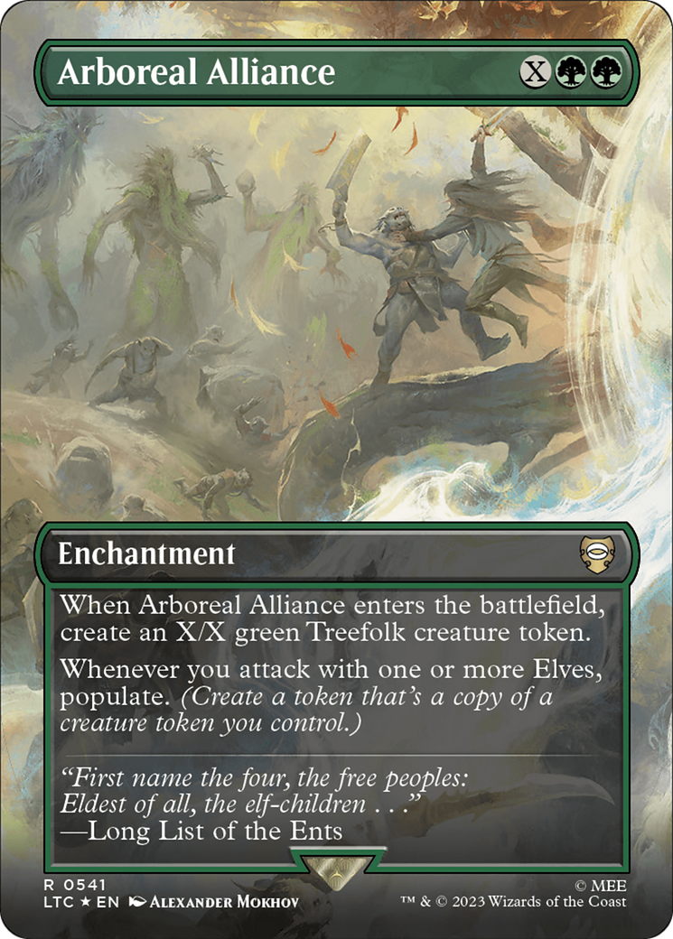 Image of Arboreal Alliance (Borderless) (Surge Foil) (LTC-541) - Tales of Middle-earth Commander (Borderless) Foil
