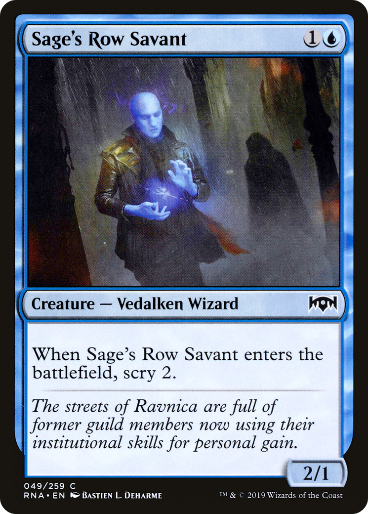 Image of Sage's Row Savant (RNA-049) - Ravnica Allegiance
