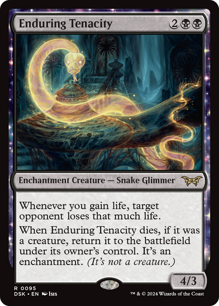 Image of Enduring Tenacity (DSK-095) - Duskmourn: House of Horror: (enchantment) Foil